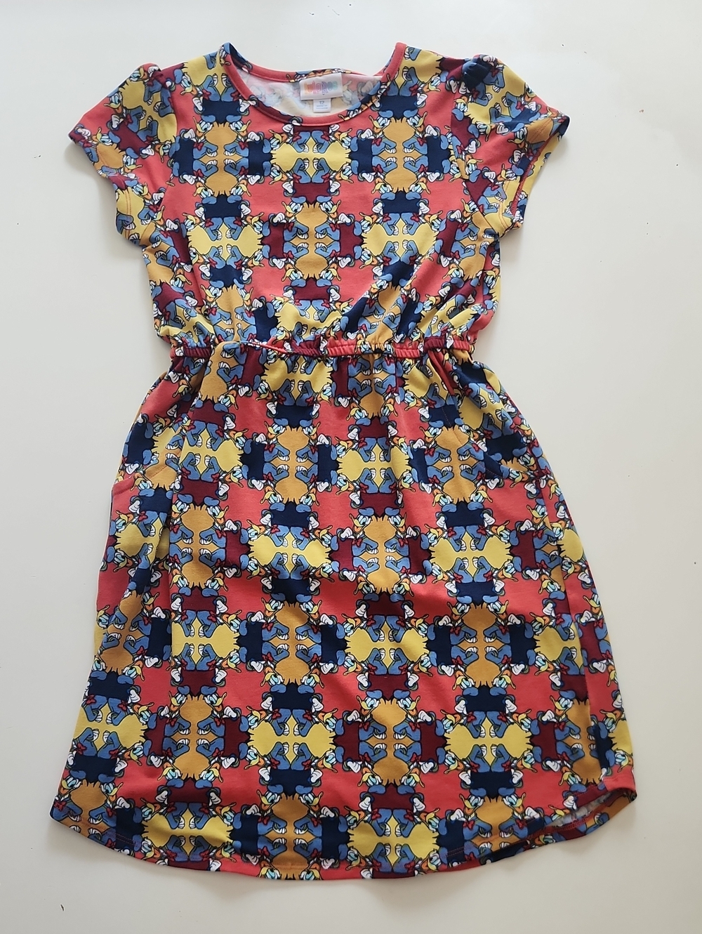 LuLaRoe Disney Mae Dress Donald Duck Size 12